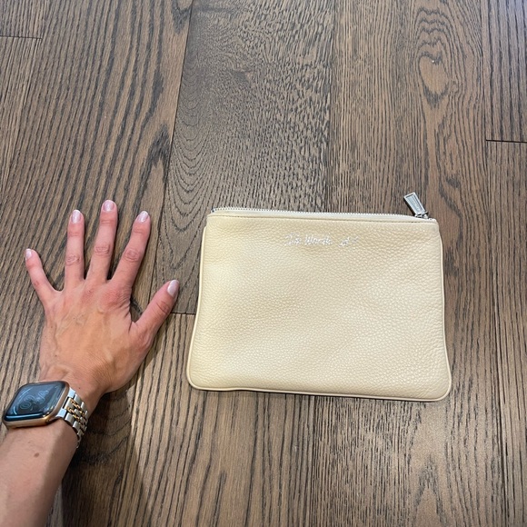 Rebecca Minkoff Leather Clutch Pouch Zippered - Picture 2 of 5